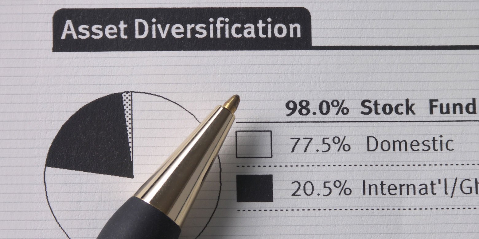 Pen over asset diversification chart