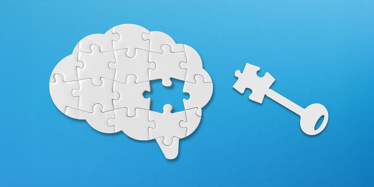 Jigsaw puzzle with the missing piece shaped as a key