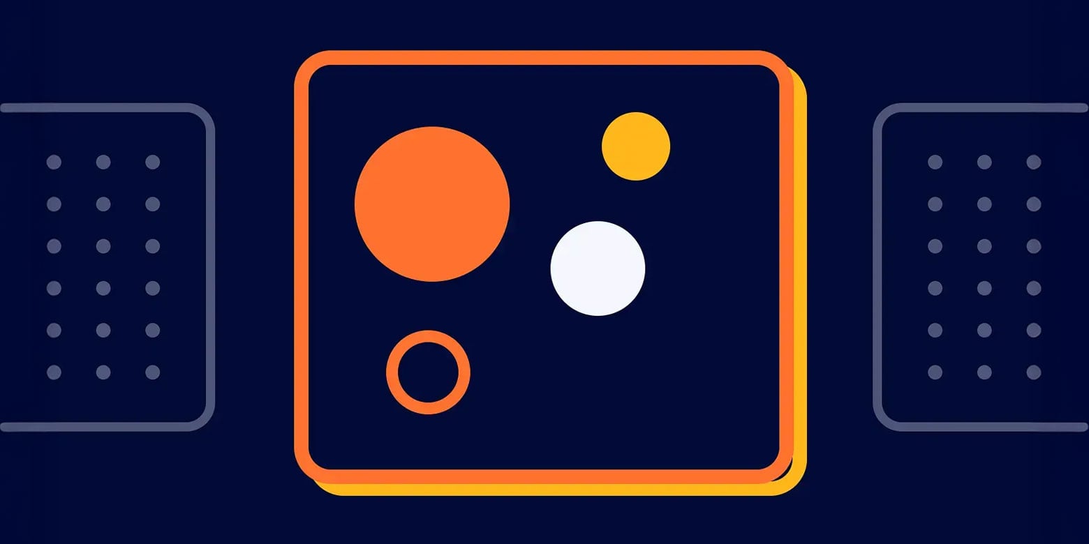 Illustration of multi-color circles in a square