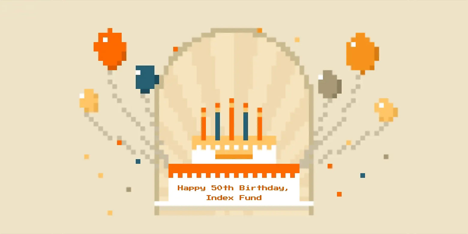 Retro pixelated birthday cake and balloons